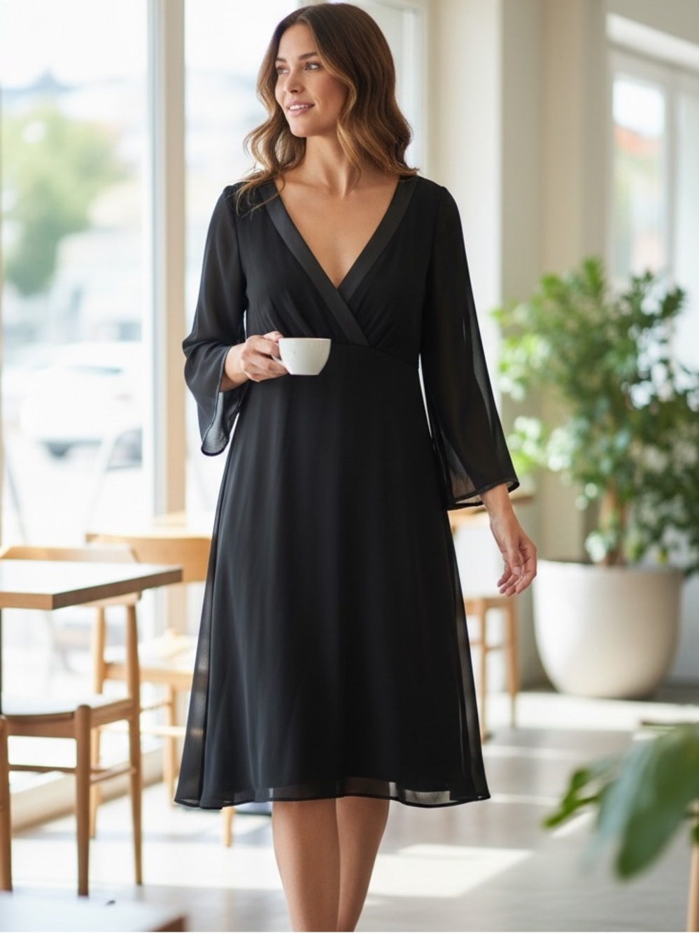 Donna Ricco Black Dress Size 12